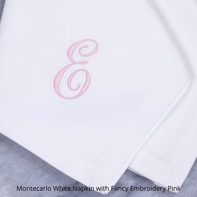 Mikado Monogrammed Embroidered Napkins with One Initial