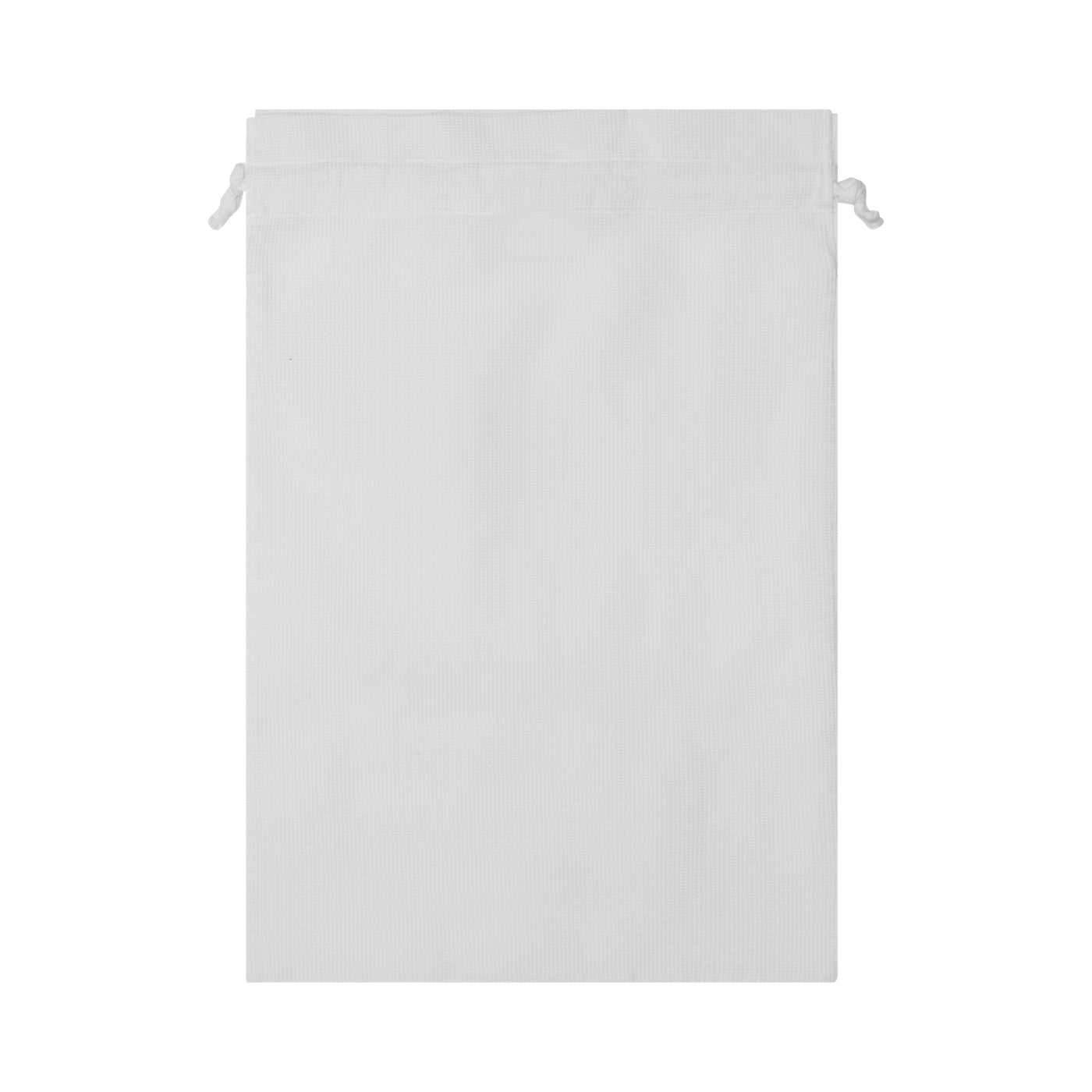 Milan Luxury Waffle Plain Drawstring Bag Collection in White