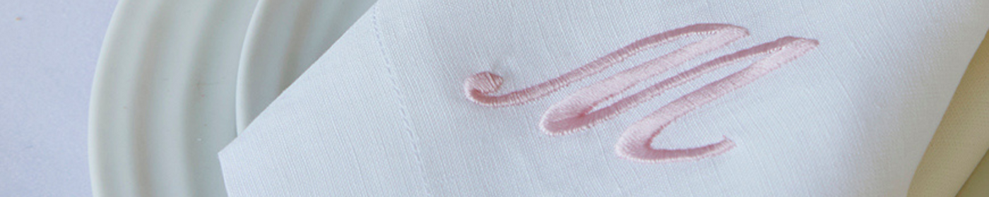 Monogrammed, Personalised, Embroidered Napkins and Table Linen  - The Fine Cotton Company