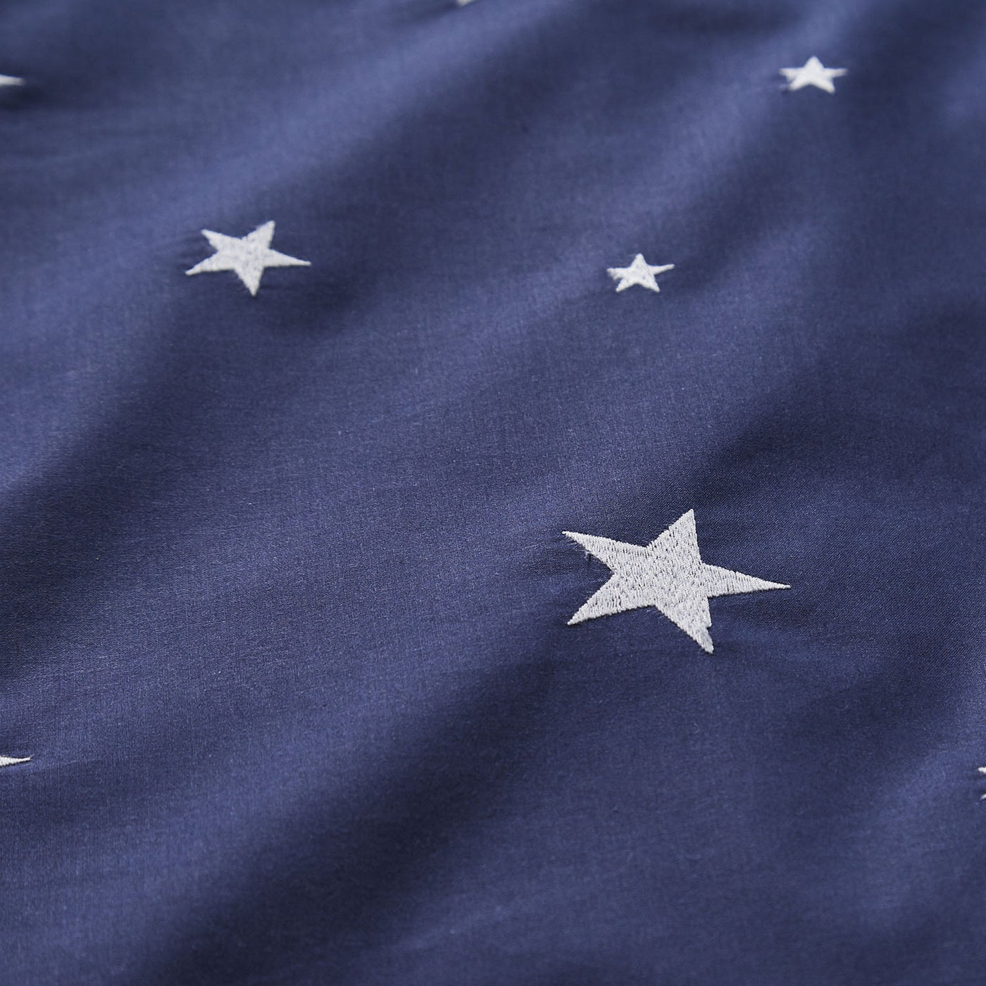 Scattered Stars Navy Blue Organic Cotton Pillowcase