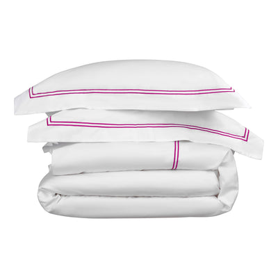 Lexington 300TC Sateen Fuchsia Pink Two Line Pillowcase