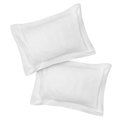 Lexington 300TC Sateen White Two Line Pillowcase