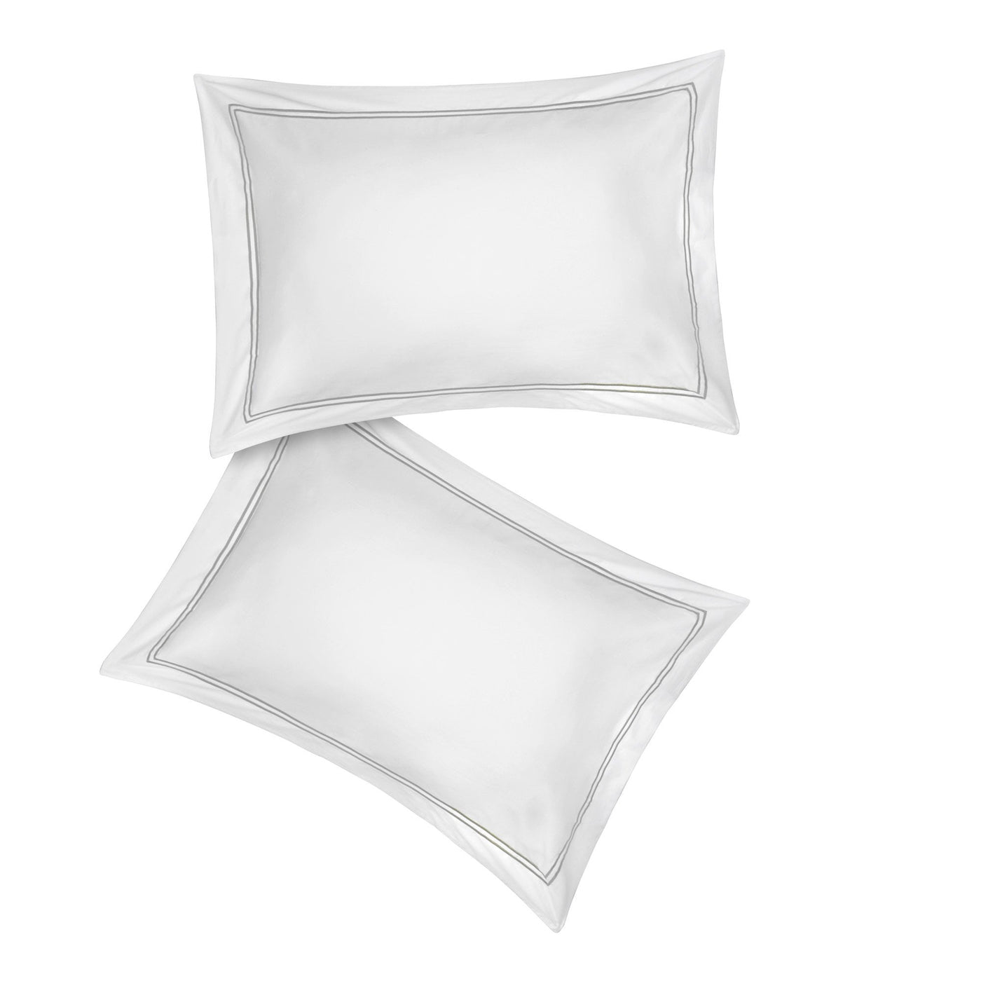 Lexington 300TC Sateen Silver Grey Two Line Pillowcase