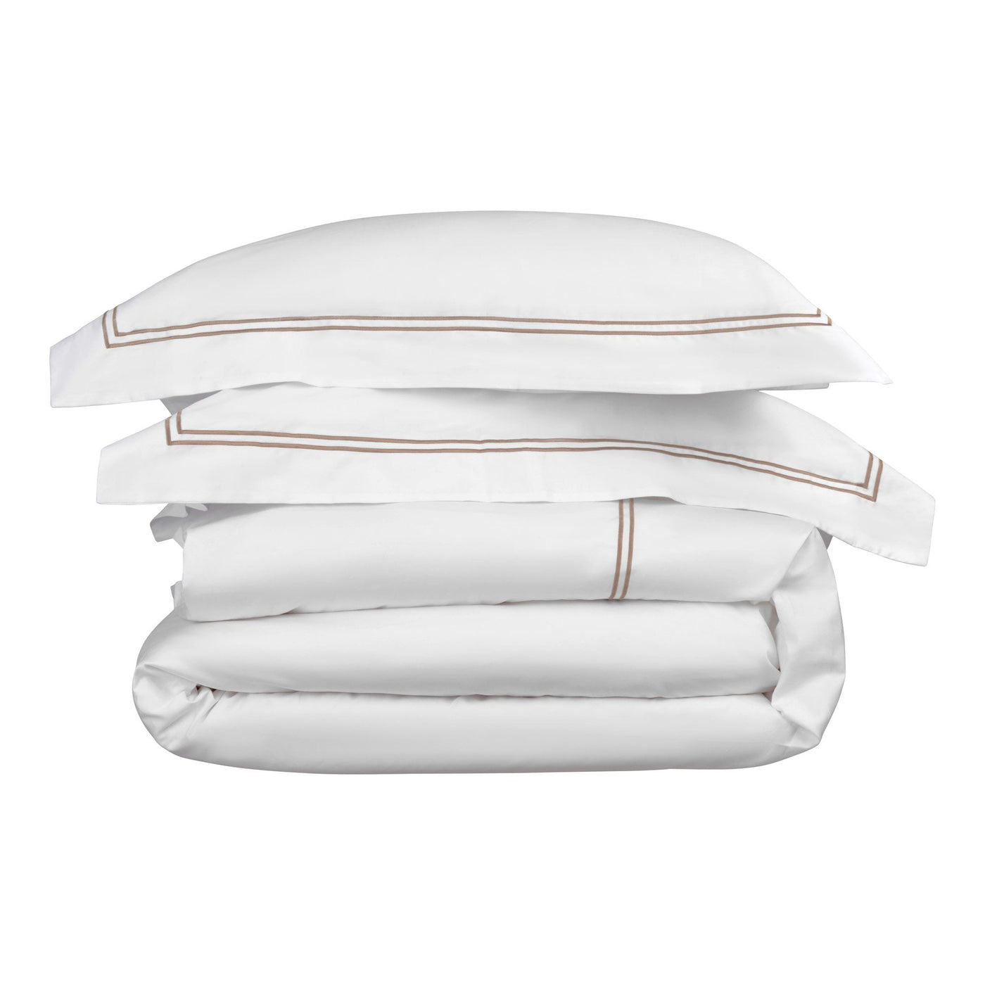 Lexington 300TC Sateen Latte Two Line Pillowcase