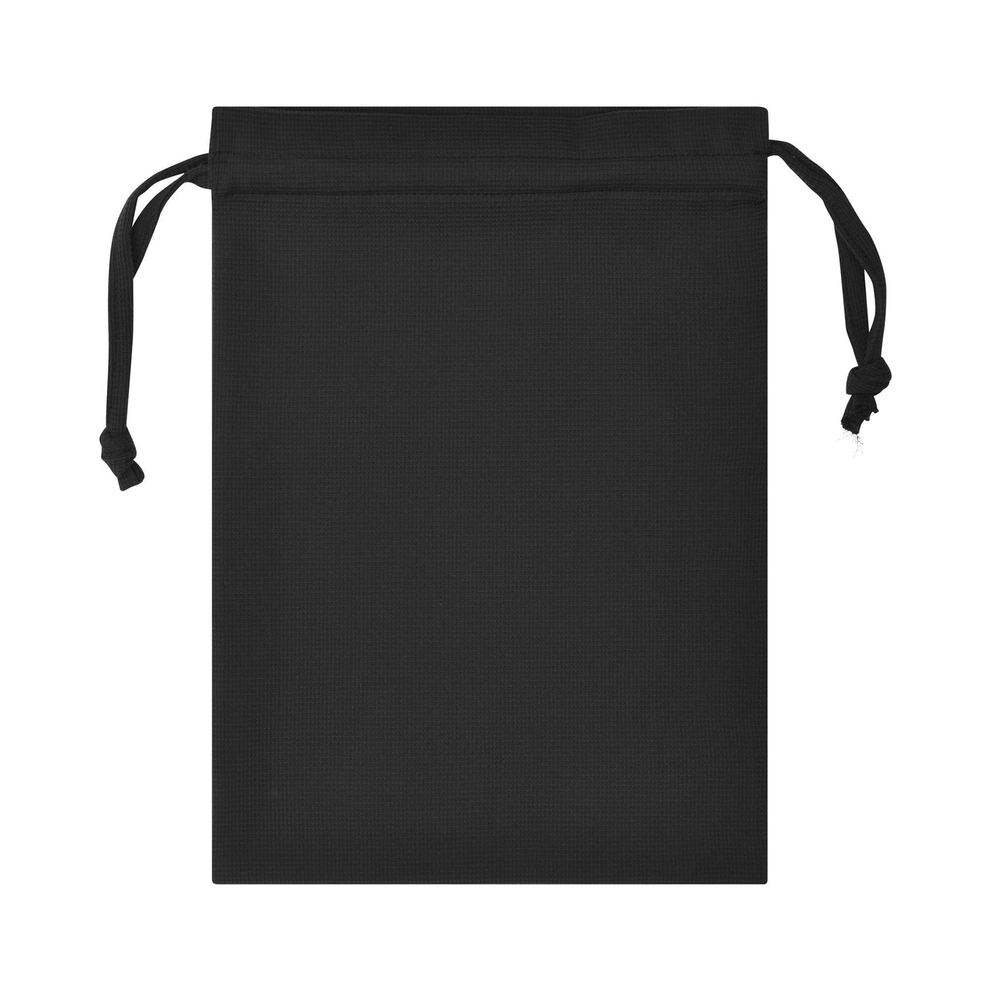 Milan Luxury Waffle Plain Drawstring Bag Collection in Black