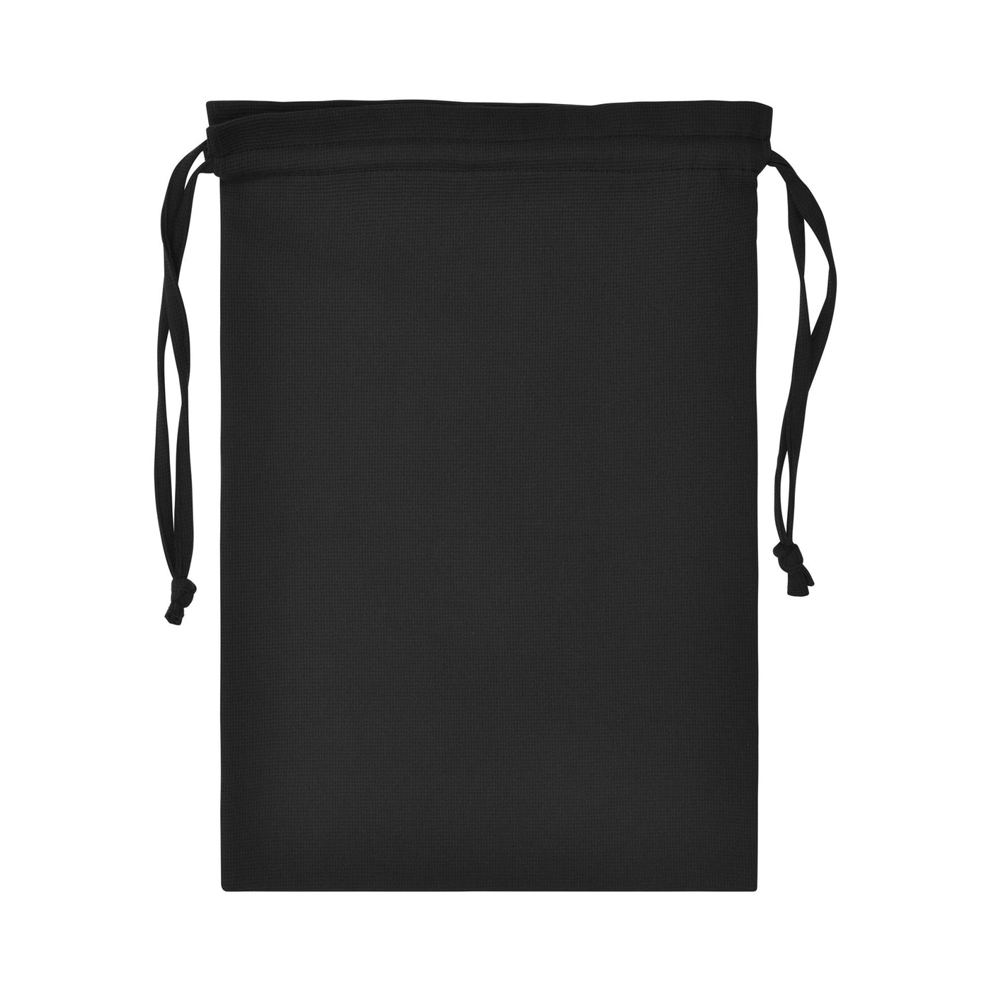 Milan Luxury Waffle Plain Drawstring Bag Collection in Black