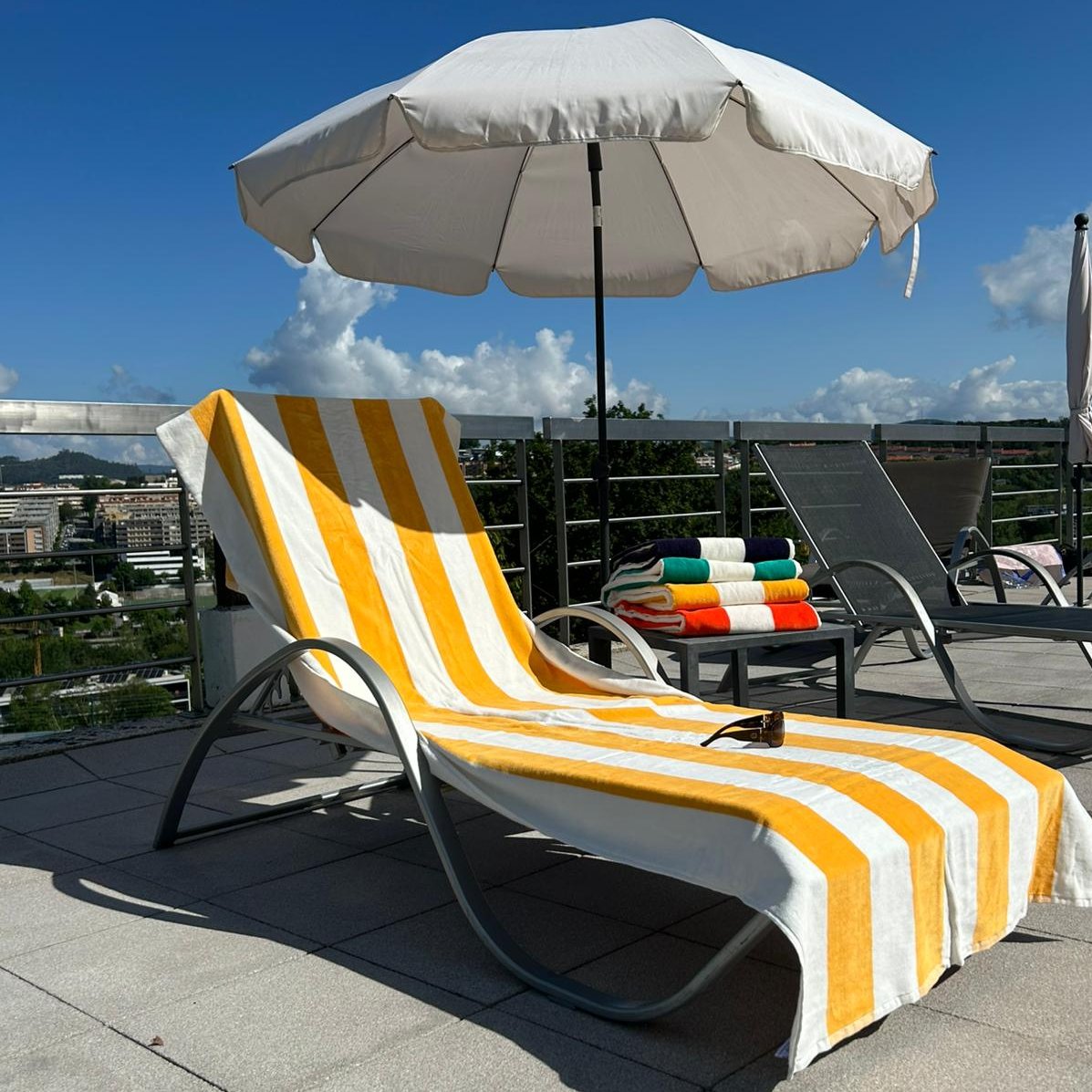 Girona Stripe Beach Towel and Lounger Towel Collection