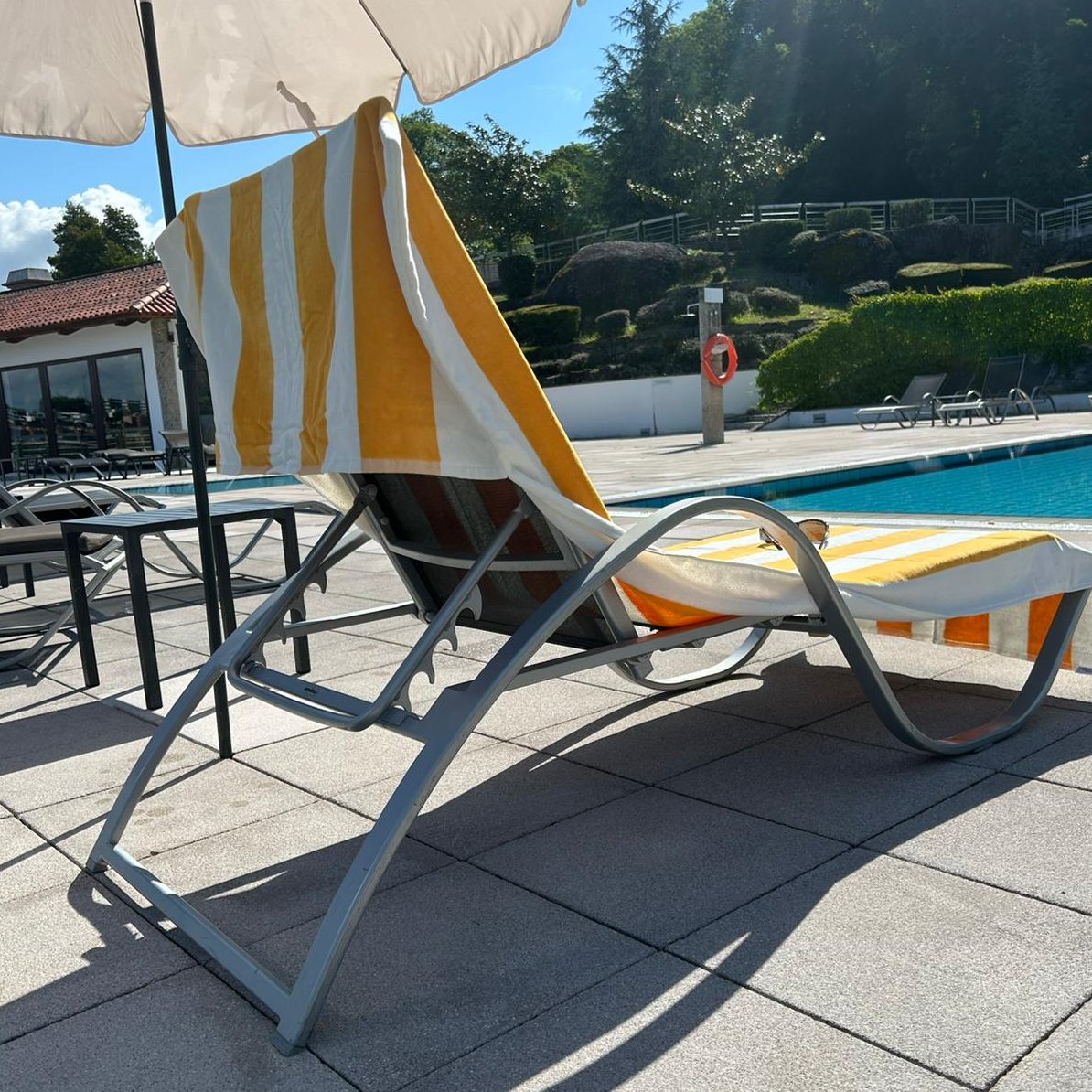 Girona Stripe Beach Towel and Lounger Towel Collection