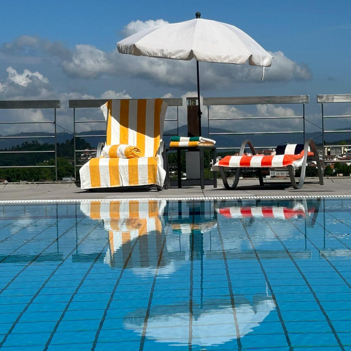 Girona Stripe Beach Towel and Lounger Towel Collection