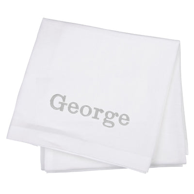 Monogrammed Embroidered Linen Hand Towel
