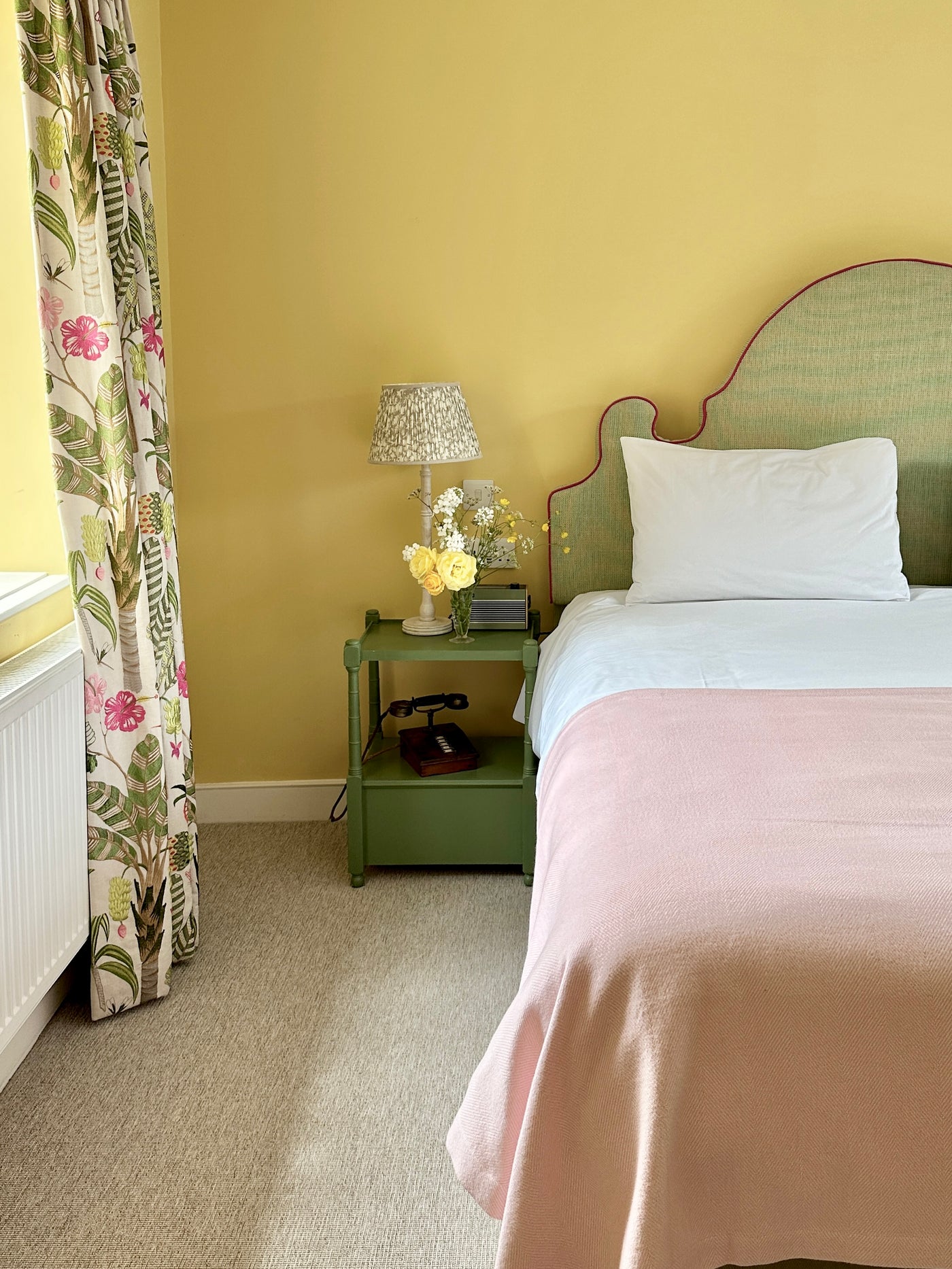 Lisbon Cotton Herringbone Blanket and Throw Pale Pink