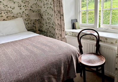 Lisbon Cotton Herringbone Blanket and Throw Scots Pine