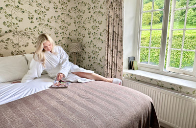 Lisbon Cotton Herringbone Blanket and Throw Scots Pine