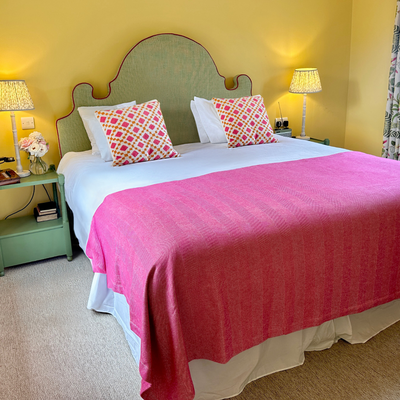 Lisbon Cotton Herringbone Blanket and Throw - Hem  Stitch Finish