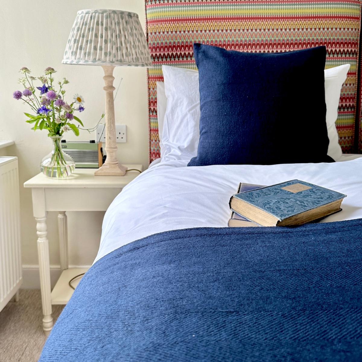 Lisbon Cotton Herringbone Blanket and Throw - Hem  Stitch Finish