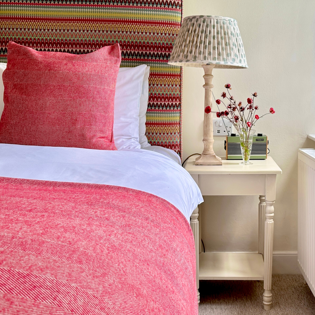 Lisbon Cotton Herringbone Blanket and Throw - Hem  Stitch Finish