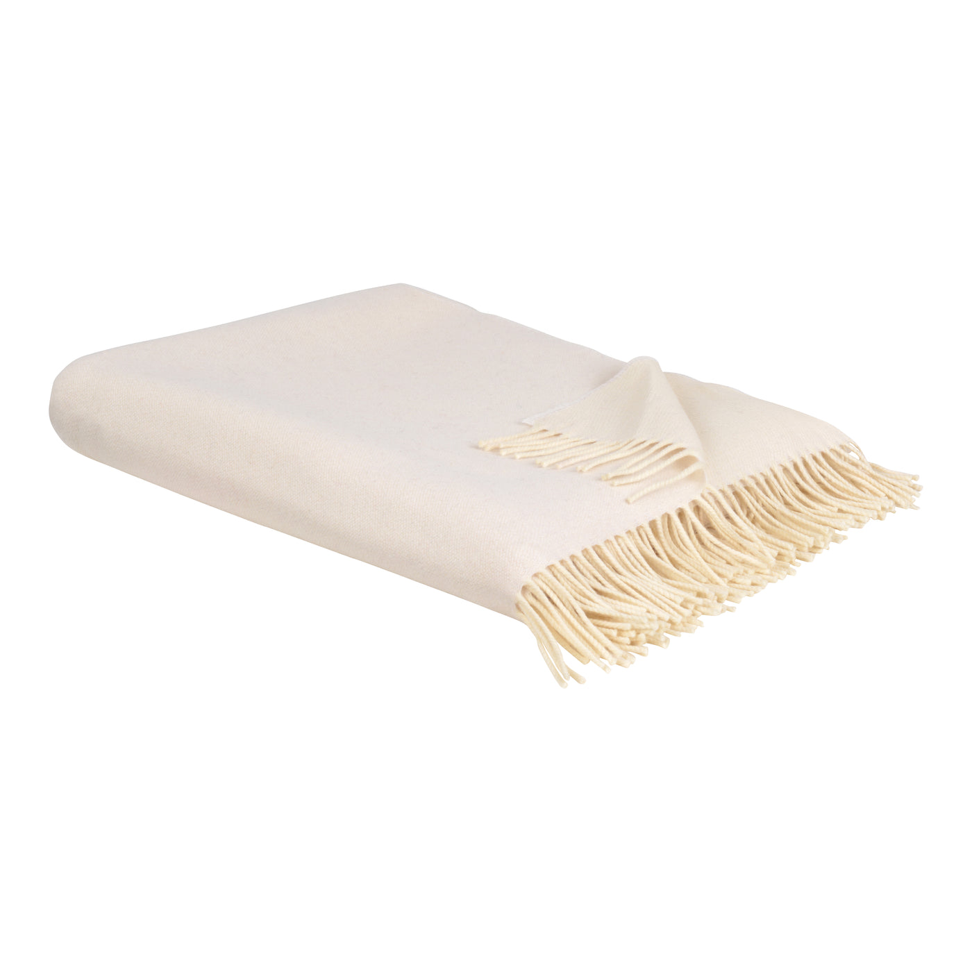 Manhattan Supersoft Merino Lambswool Throw Coconut with Ivory
