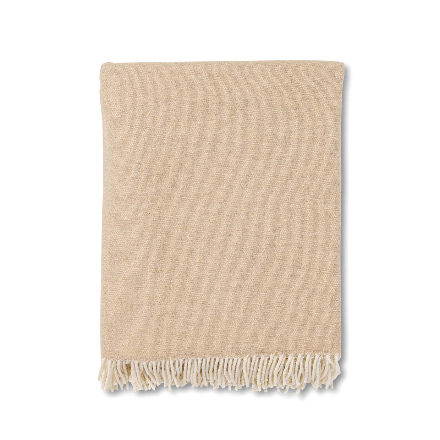 Manhattan Supersoft Merino Lambswool Throw Latte with Ivory