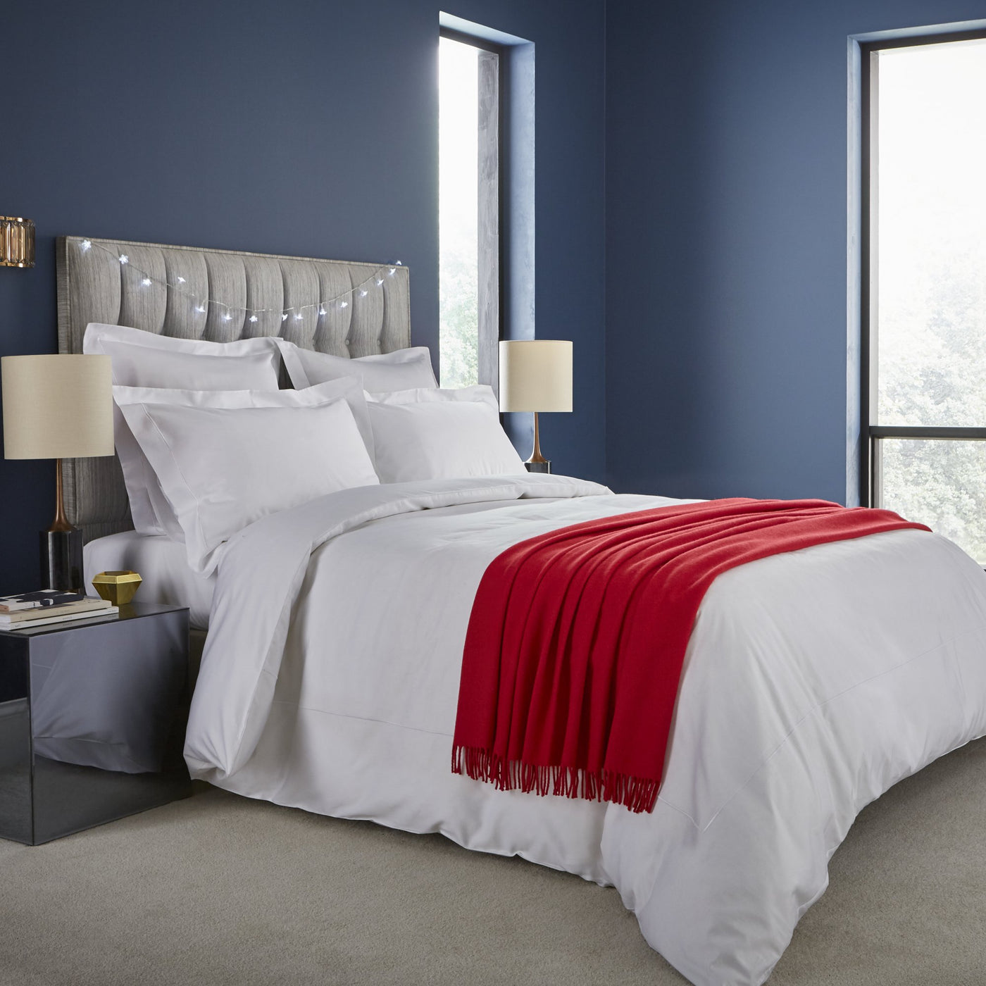 Manhattan Supersoft Merino Lambswool Throw Red