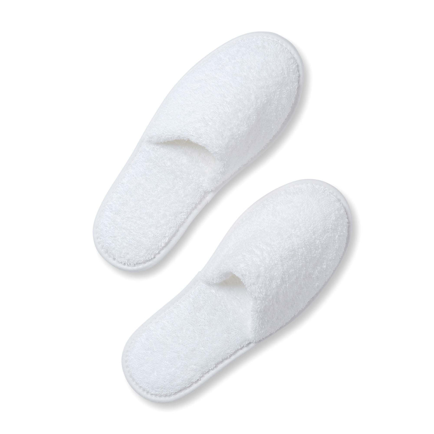 Verona Organic Cotton Towelling Closed Toe White Slippers