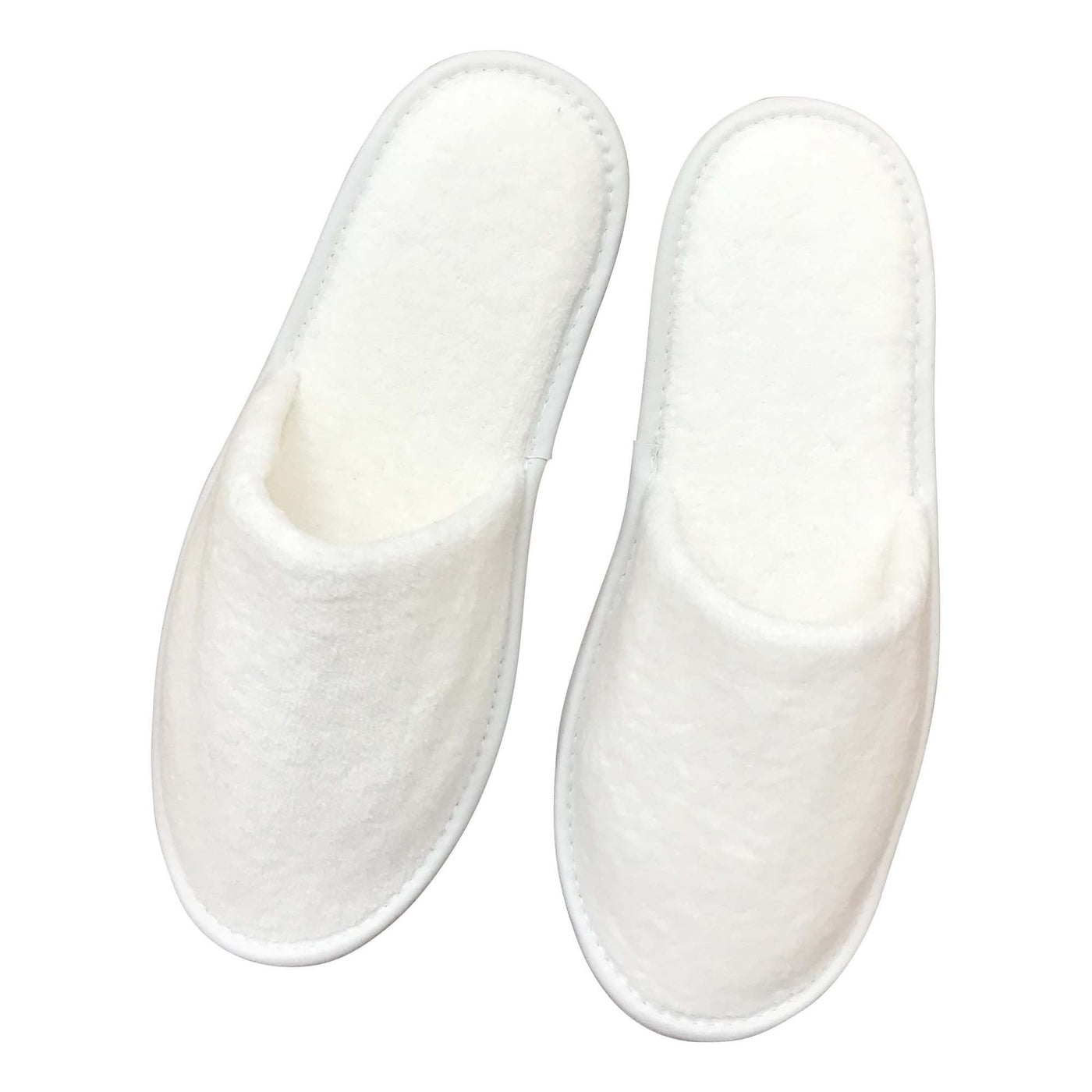 Ravenna Velour White Slippers