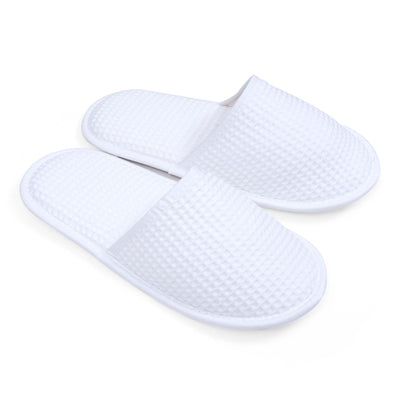 Tivoli Waffle Closed Toe Slippers White