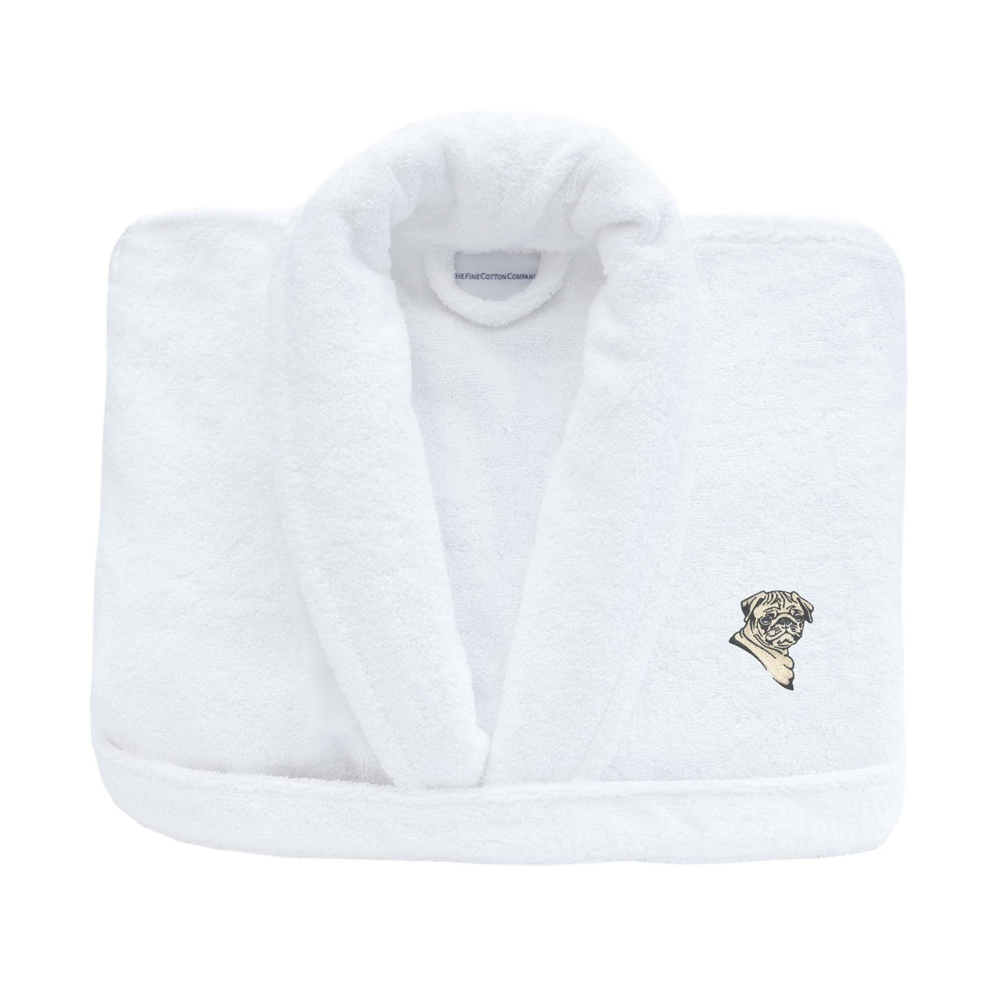 Dog Motif Embroidered Bath Robe