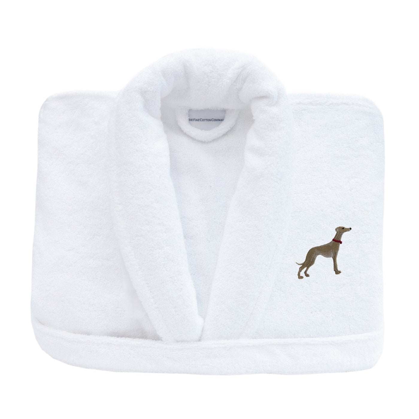 Dog Motif Embroidered Bath Robe