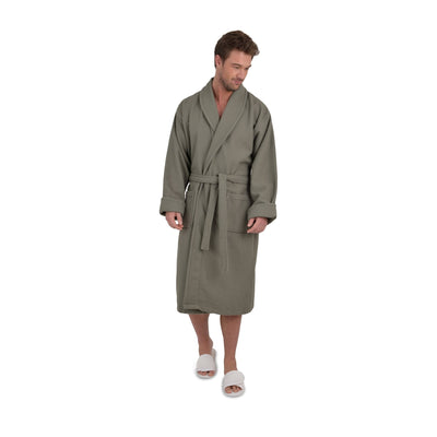 Palermo Cotton Waffle Lined Bath Robe