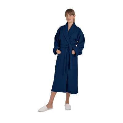 Palermo Cotton Waffle Lined Bath Robe