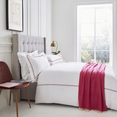 Lexington 300TC Sateen Fuchsia Pink Two Line Duvet Cover