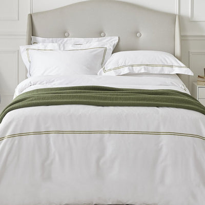 Hampton Cotton Matelasse Throw - Green