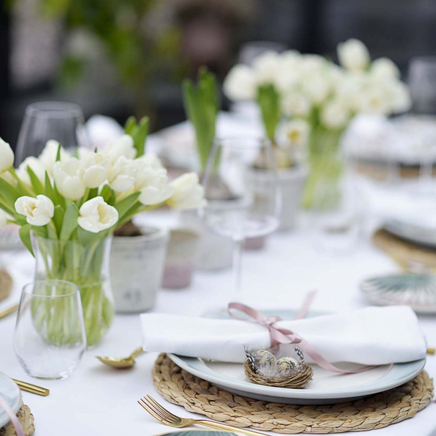 Carmen Monogrammed Embroidered Napkins with One Initial