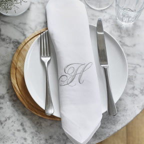 Carmen Monogrammed Embroidered Napkin with One Initial