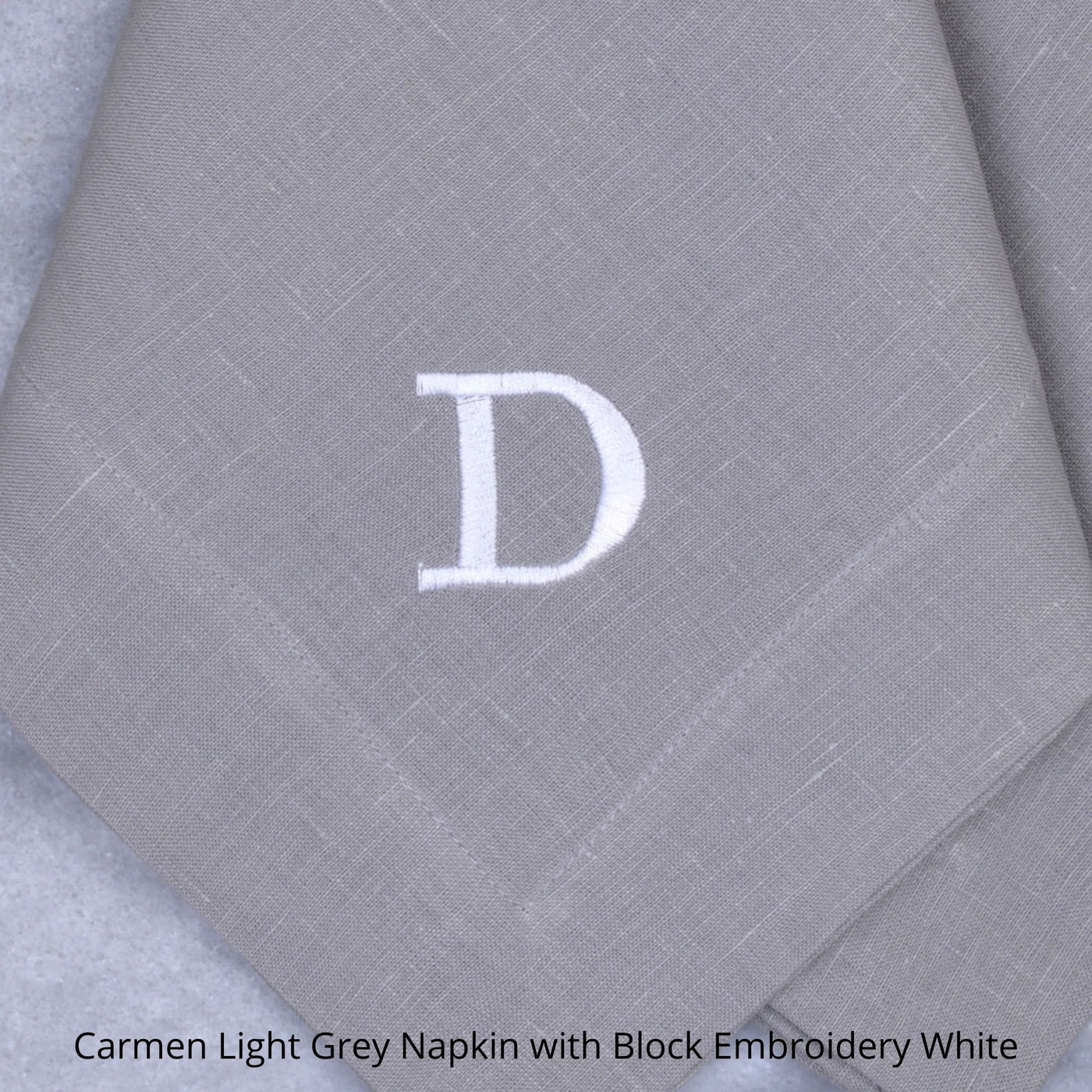 Carmen Monogrammed Embroidered Napkins with One Initial