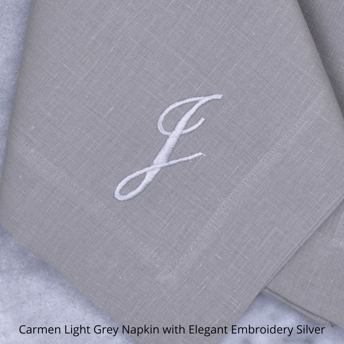 Carmen Monogrammed Embroidered Napkin with One Initial