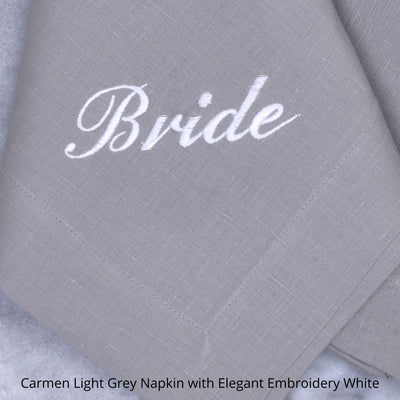 Carmen Monogrammed Embroidered Napkins with Name