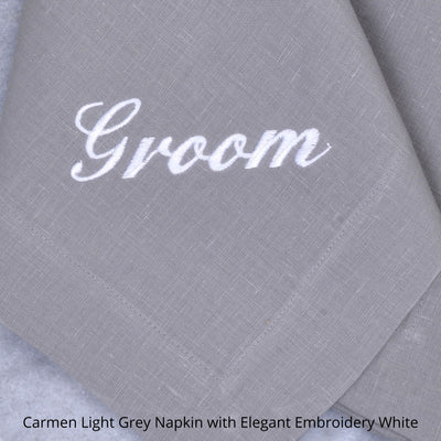 Carmen Monogrammed Embroidered Napkin with Name