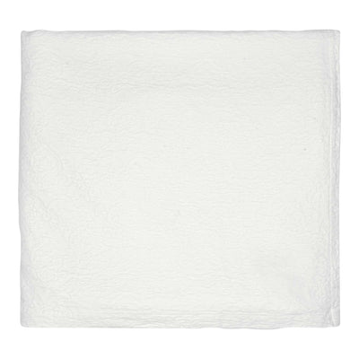 Kensington Floral Cotton Matelasse Throw - White