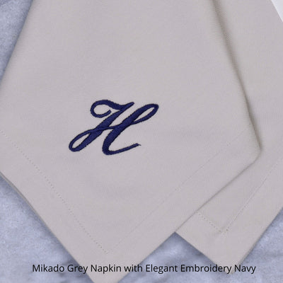 Mikado Monogrammed Embroidered Napkins with One Initial