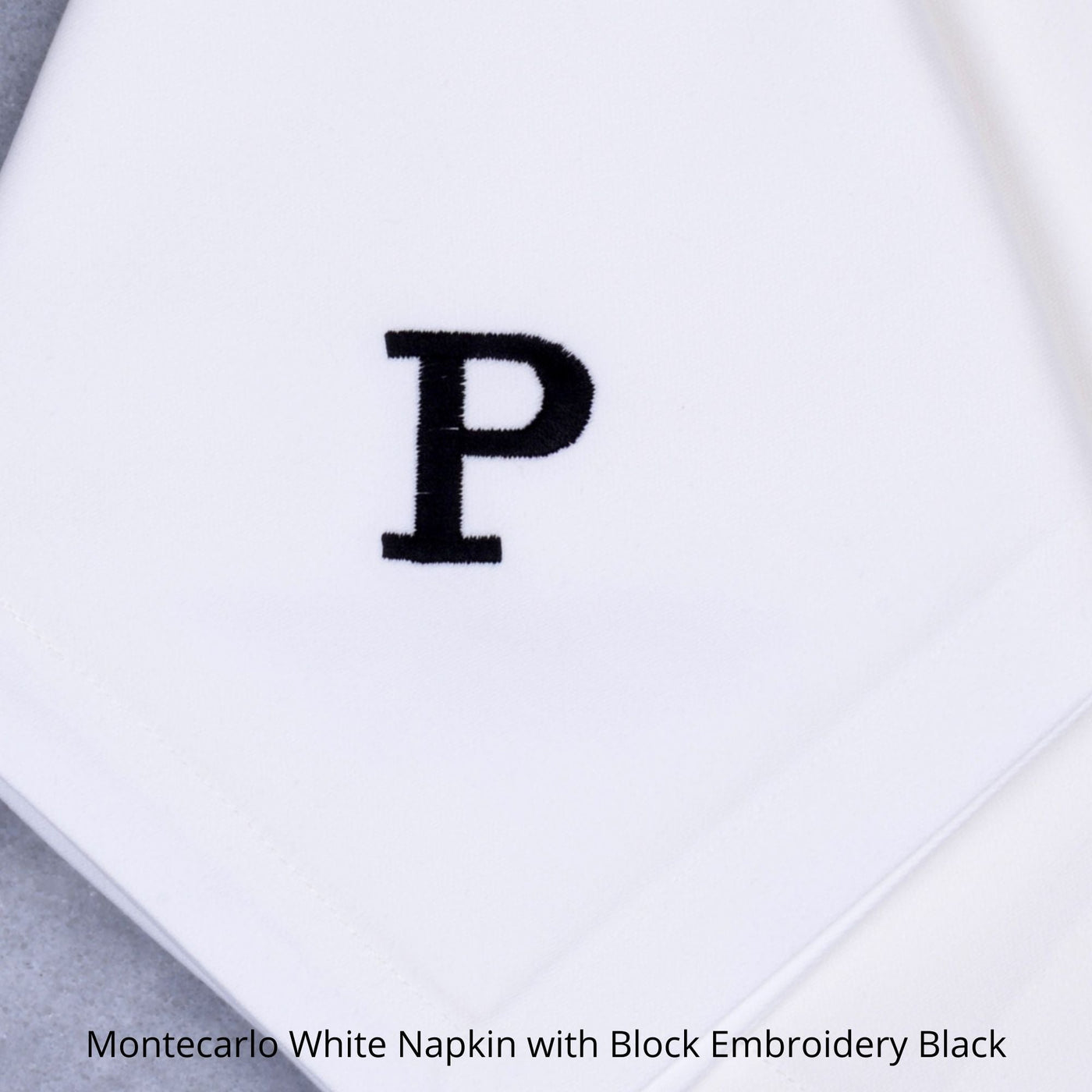 Mikado Monogrammed Embroidered Napkin with One Initial