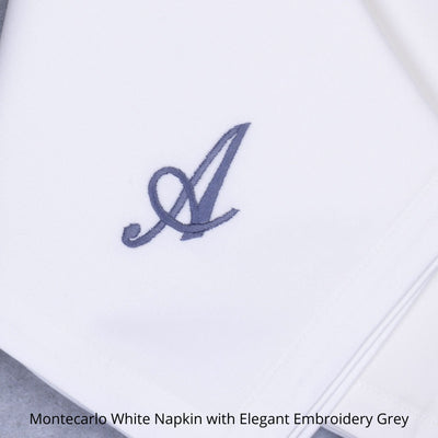 Mikado Monogrammed Embroidered Napkin with One Initial