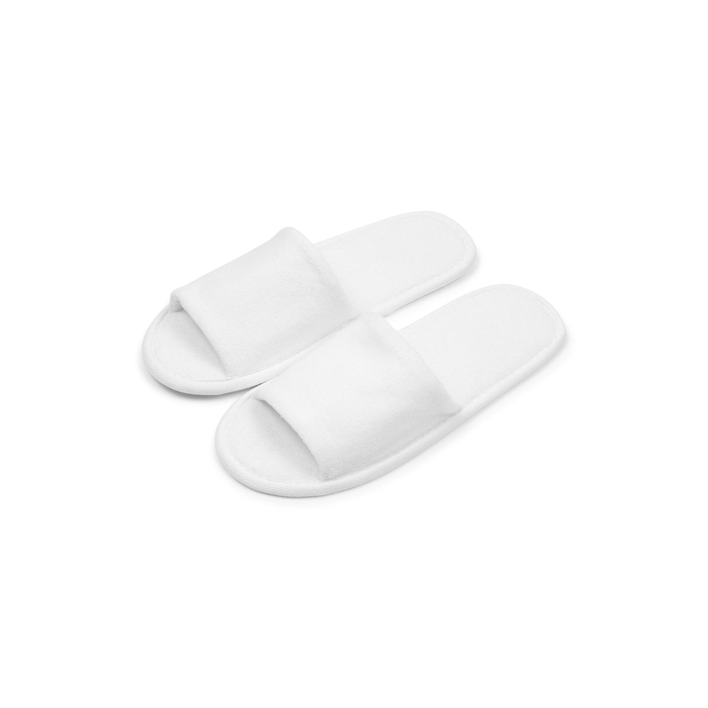 Somerset Eco Friendly, Biodegradable, Plastic Free Velour Open Toe Slippers White