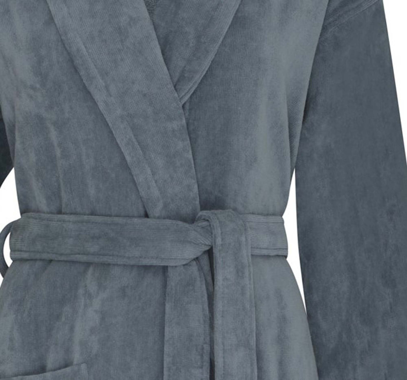 Rimini Light Weight Velour Spa Dressing Gown Collection - White and Grey