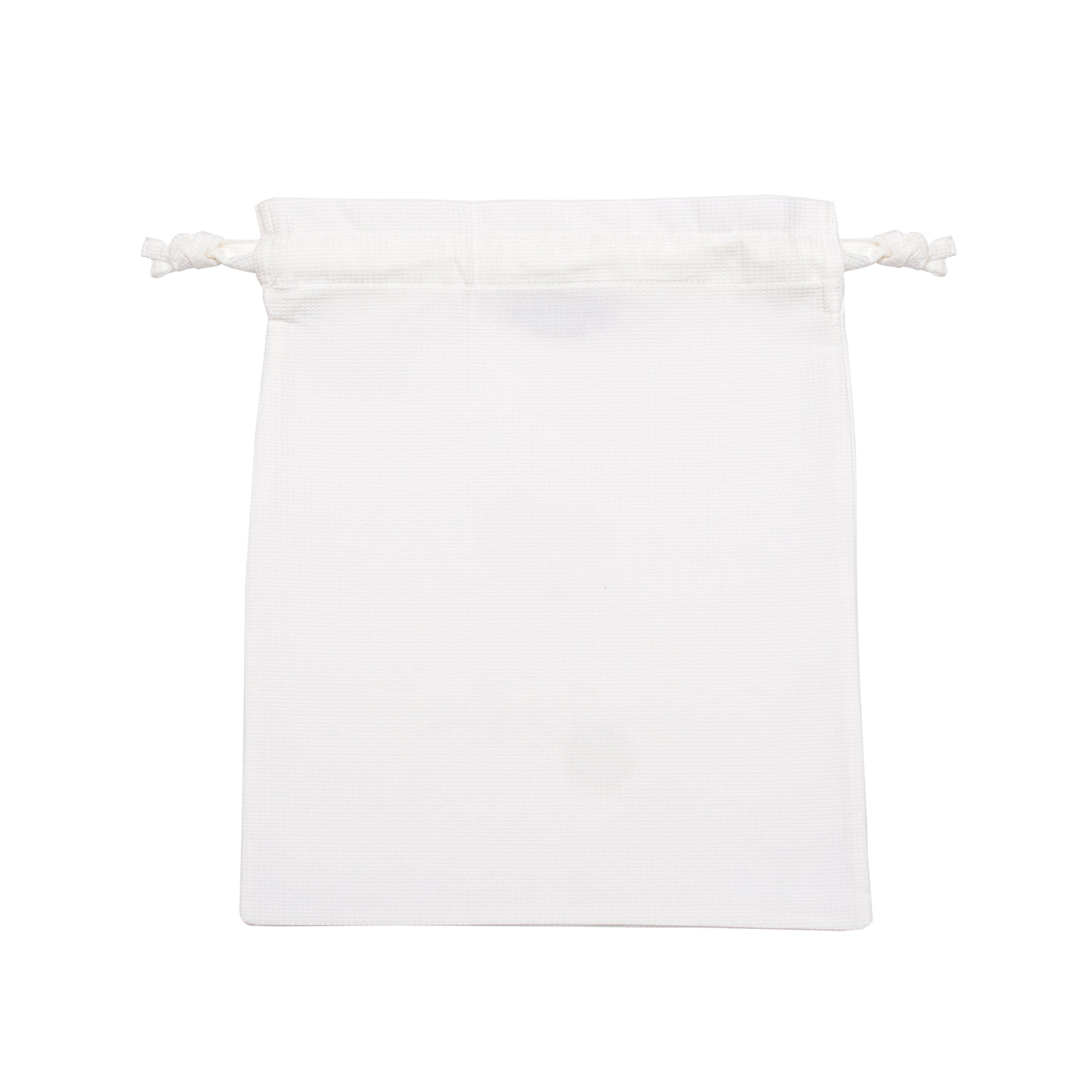 Milan Luxury Waffle Plain Drawstring Bag Collection in White and Black