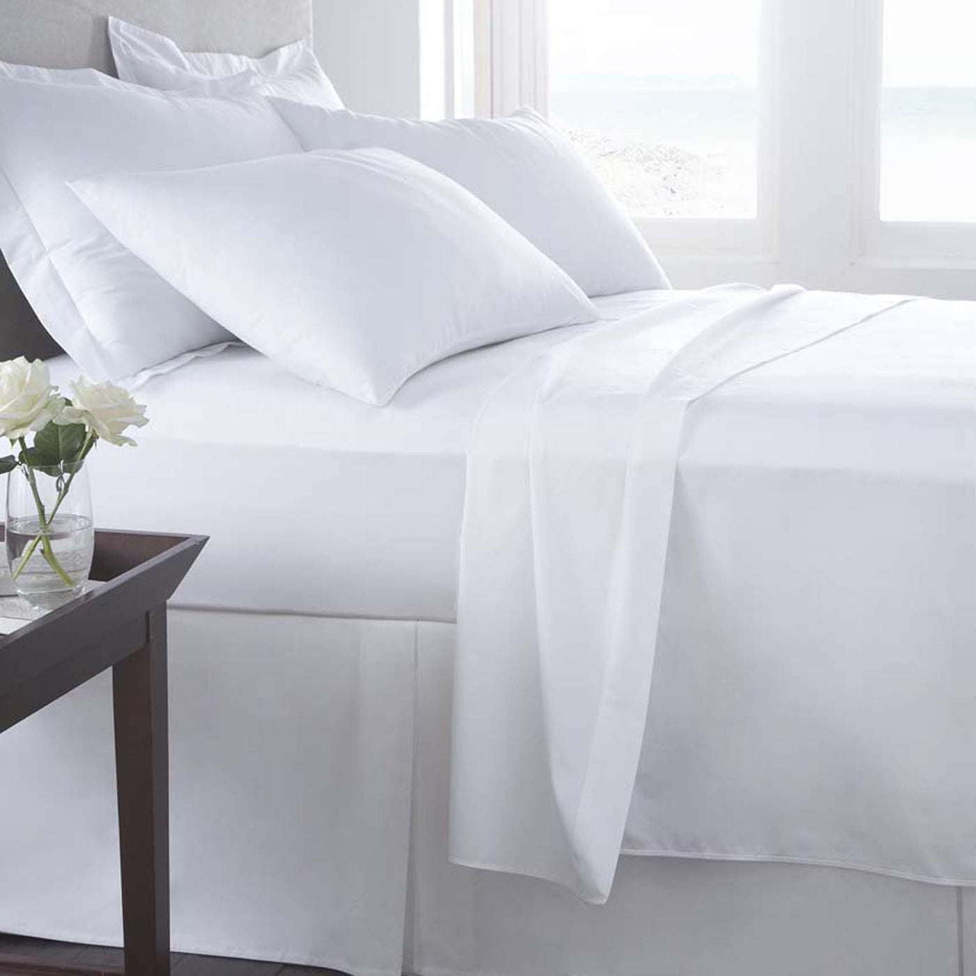 Vermont 200TC Organic Cotton Percale Duvet Cover Collection with Button Hem