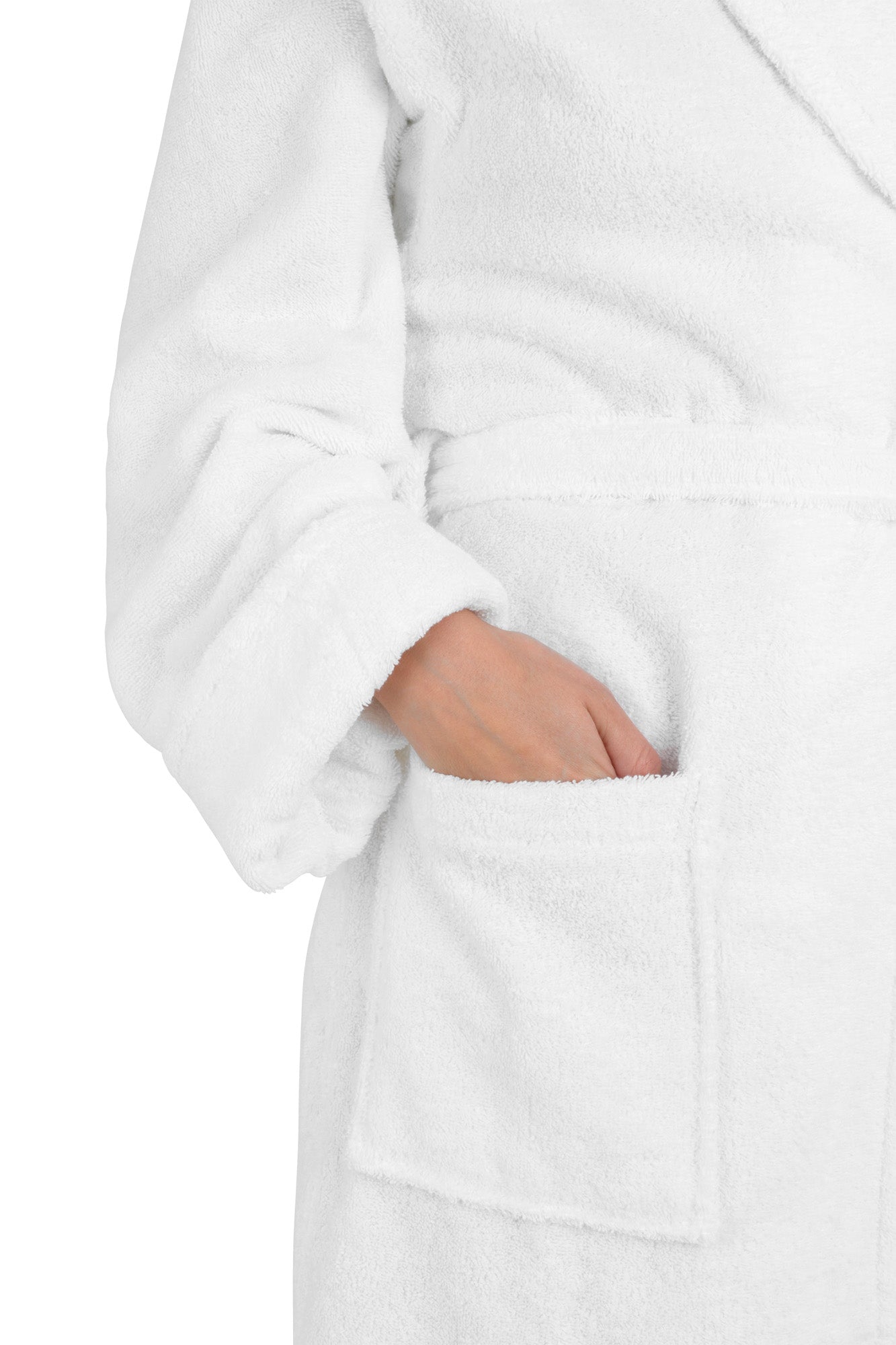 Verona Organic Cotton Towelling Dressing Gown Bath Robe - White – The ...