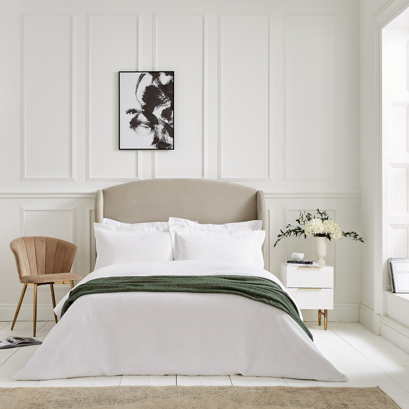 Lisbon Throw with Blanket Stitch Hem