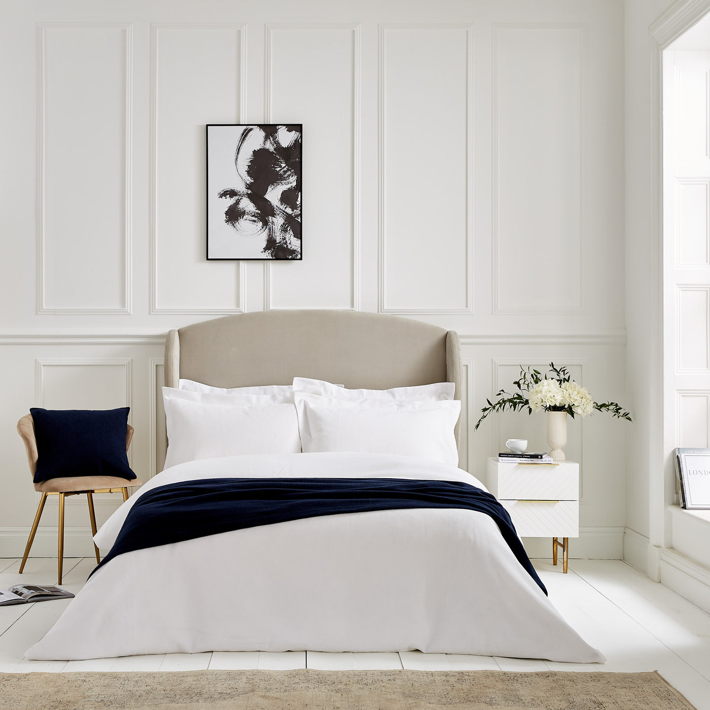 Lisbon Throw with Blanket Stitch Hem